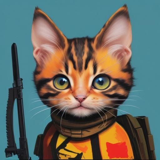 Abstract War Kitten to the Rescue
