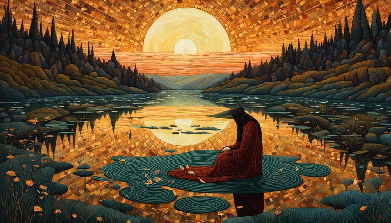 Mystical Shaman Finds Wholeness in Shattered Mirrors Amidst ...