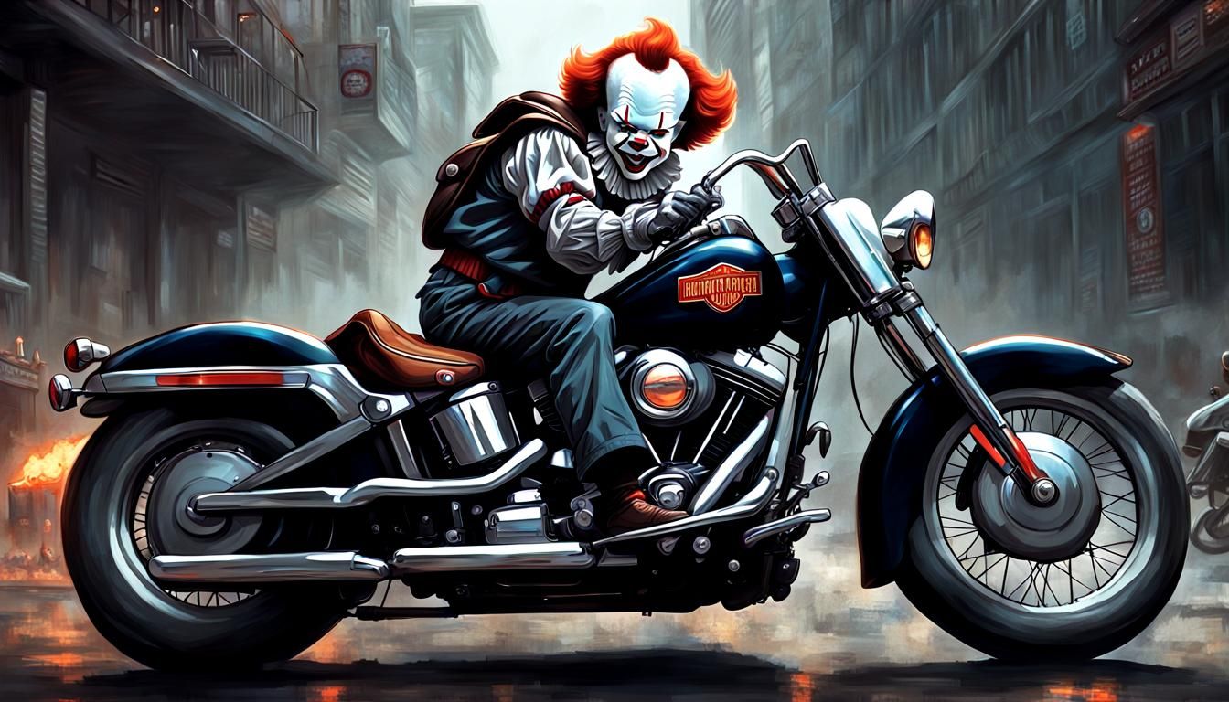 Pennywise Rides a Harley-Davidson: Sinister Art