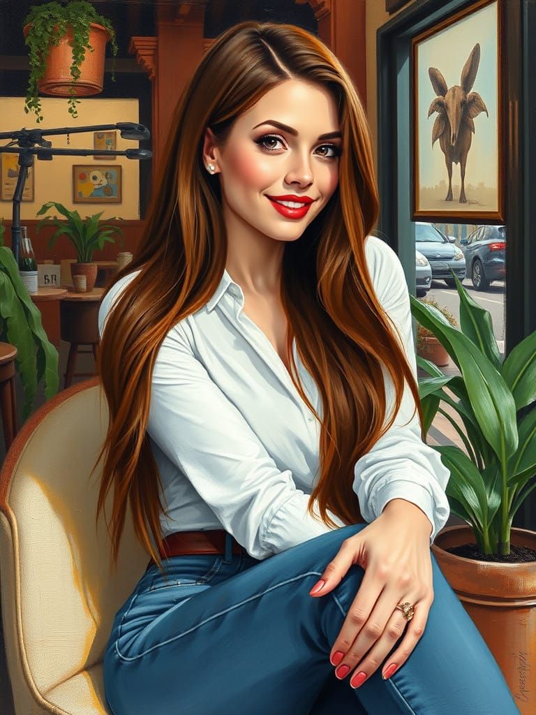 Irish Portrait in Whimsical Impressionist Style