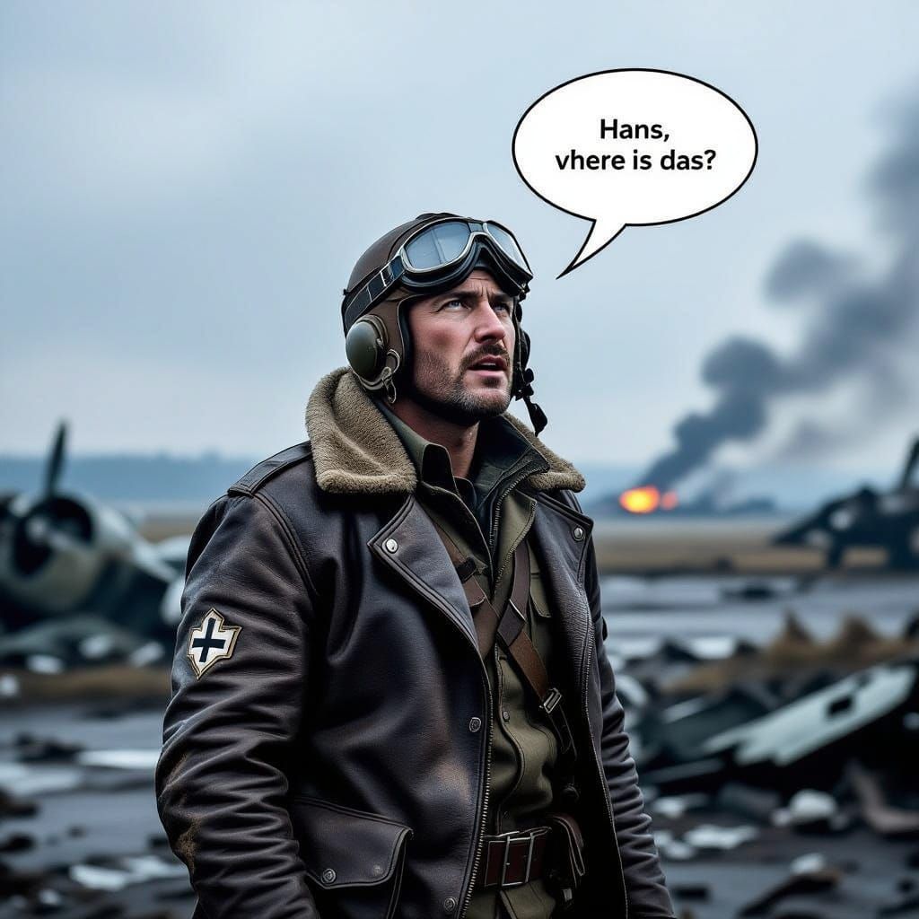German Pilot Searches for Missing Wingmate Amidst War-Torn A...