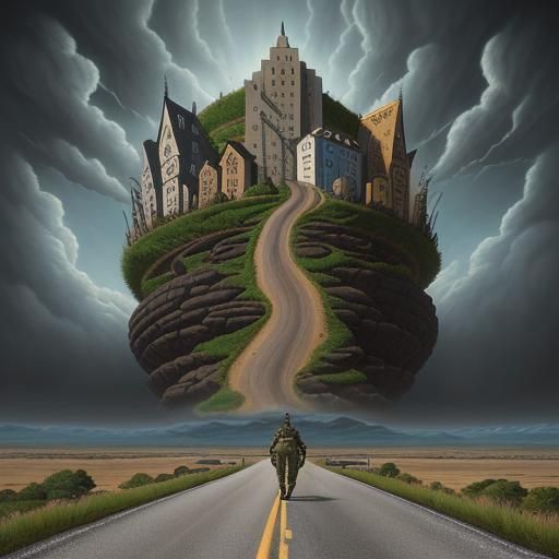 Fata Morgana in the sky