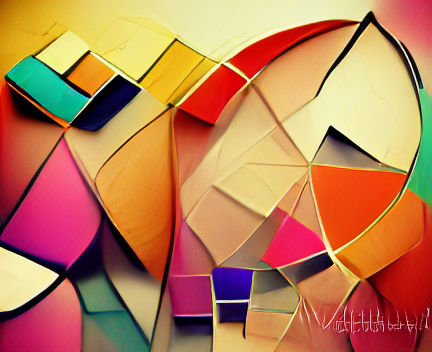 Colorful Minimalist Geometric Abstract Art