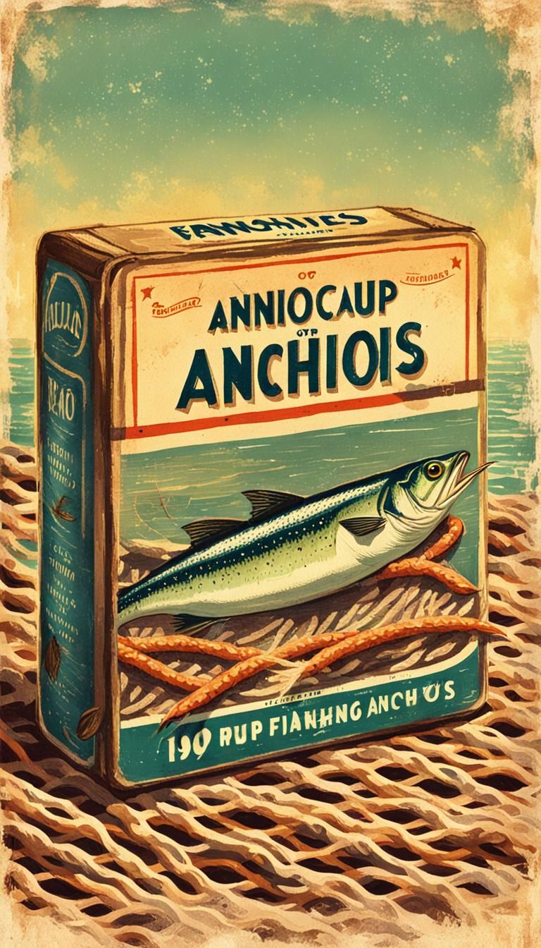 Retro Anchovies Box: Vintage Italian Pulp Art