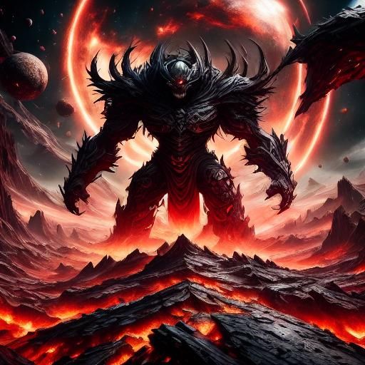 Passionate Kiss Amidst Battlefield in Fantasy Style