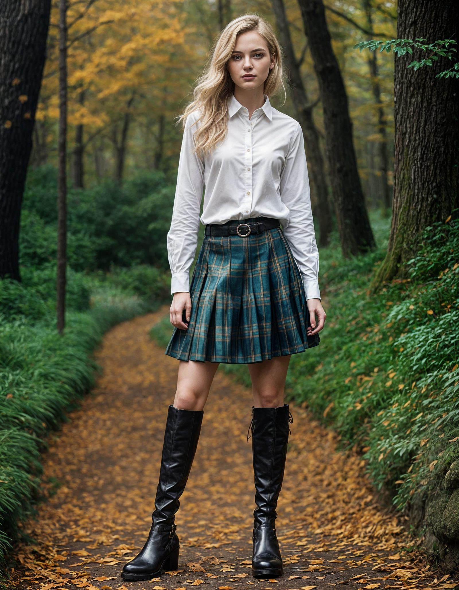 Ethereal Blonde Woman in Whimsical Watercolour Painting