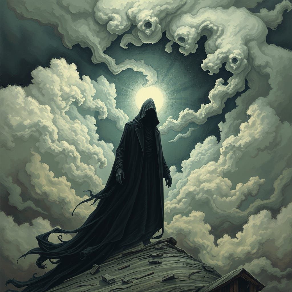 Dark Figure Alters Reality in Cosmic Horror Style