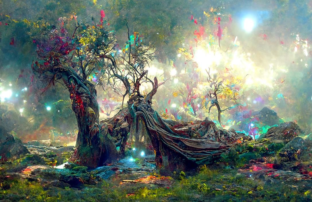 Mystical Fairy Tree and Holy Well Landscape