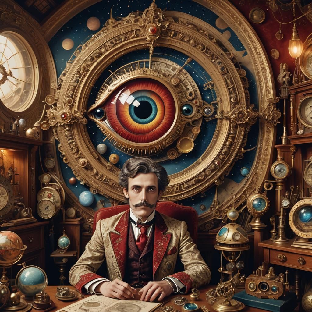 Pop Surrealism. Victorian scientist