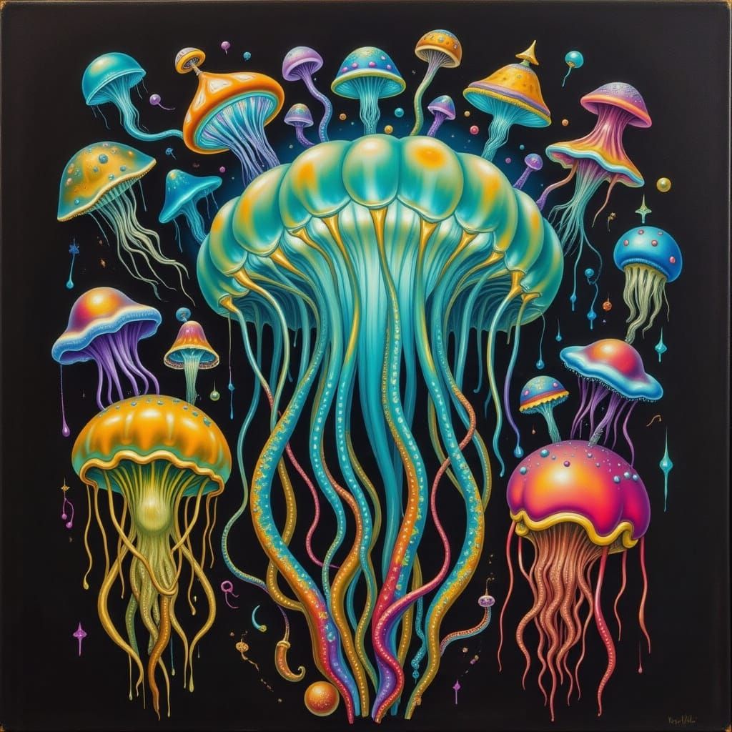 Boiling Hot Jellyfish in Vivid Colors