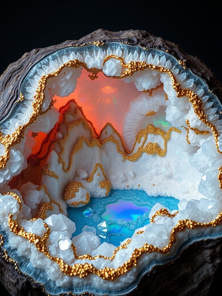 Crystal Oasis in Celestial Geode