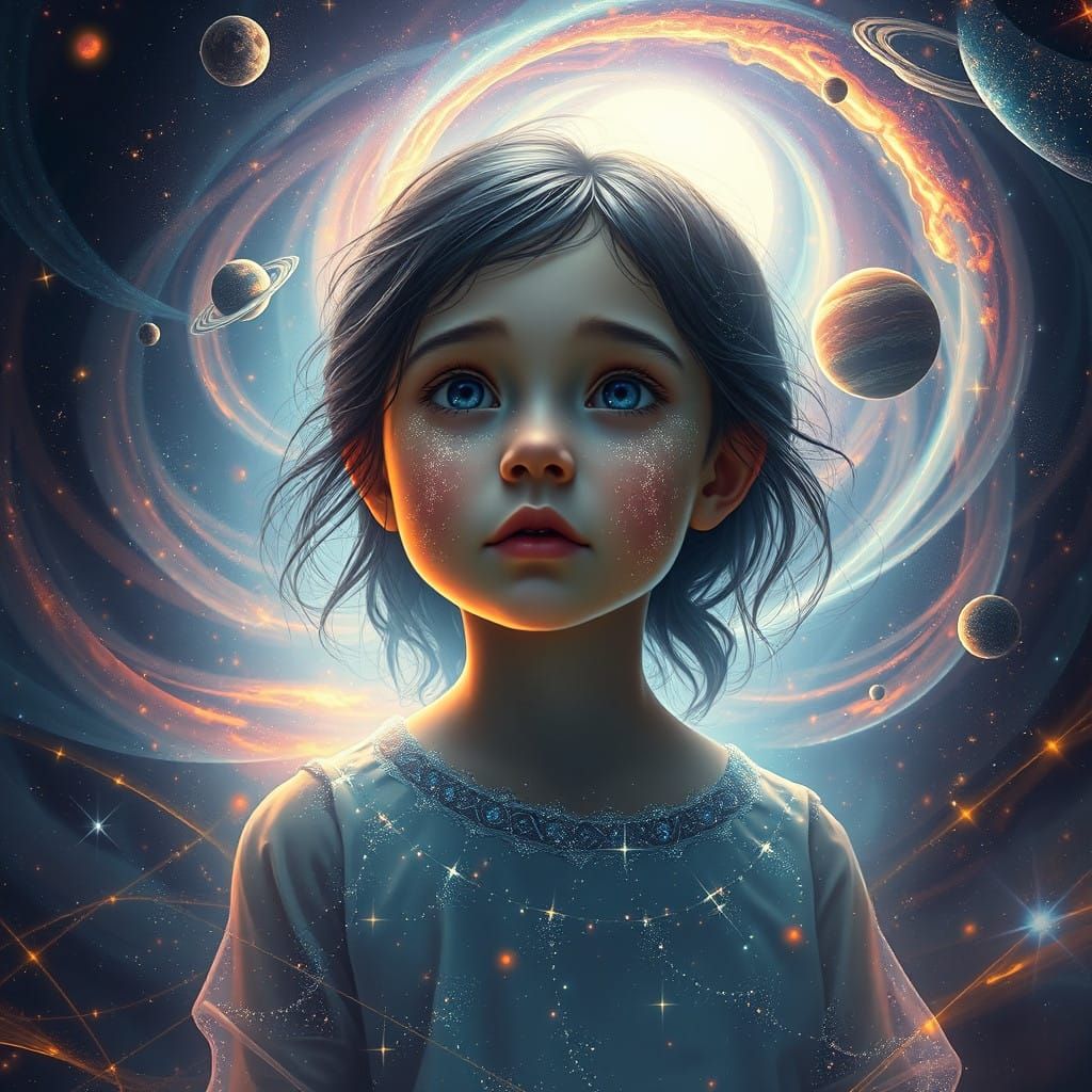 Ethereal Cosmic Goddess Unfurls the Universe