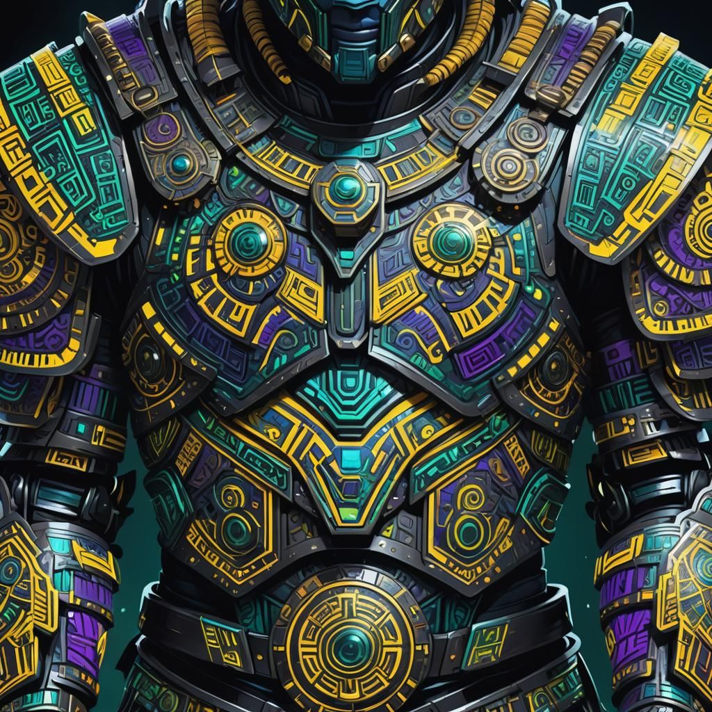 Aztec Warrior Nanotech Armor Concept Art