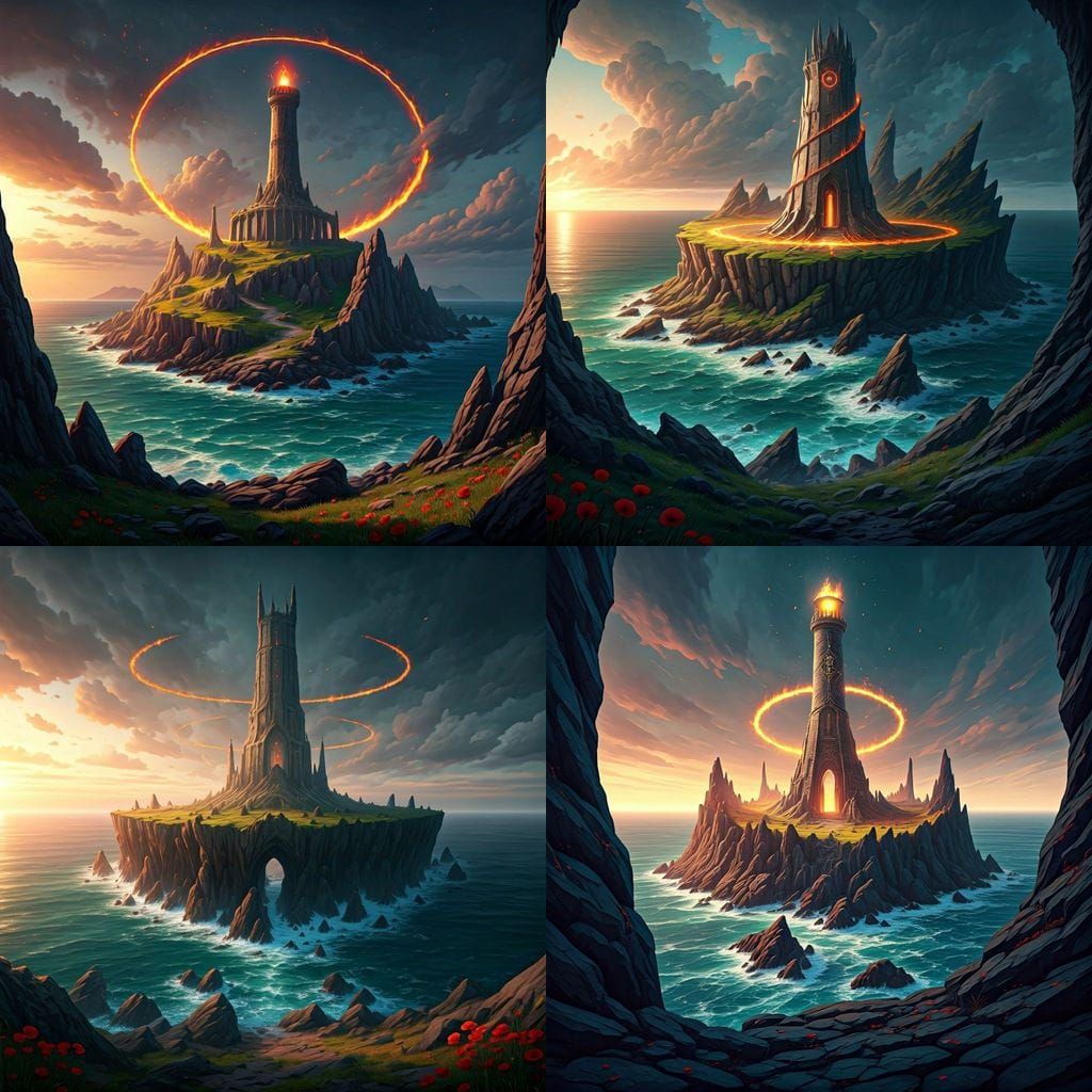 Tower of Flame Lord on Rocky Island