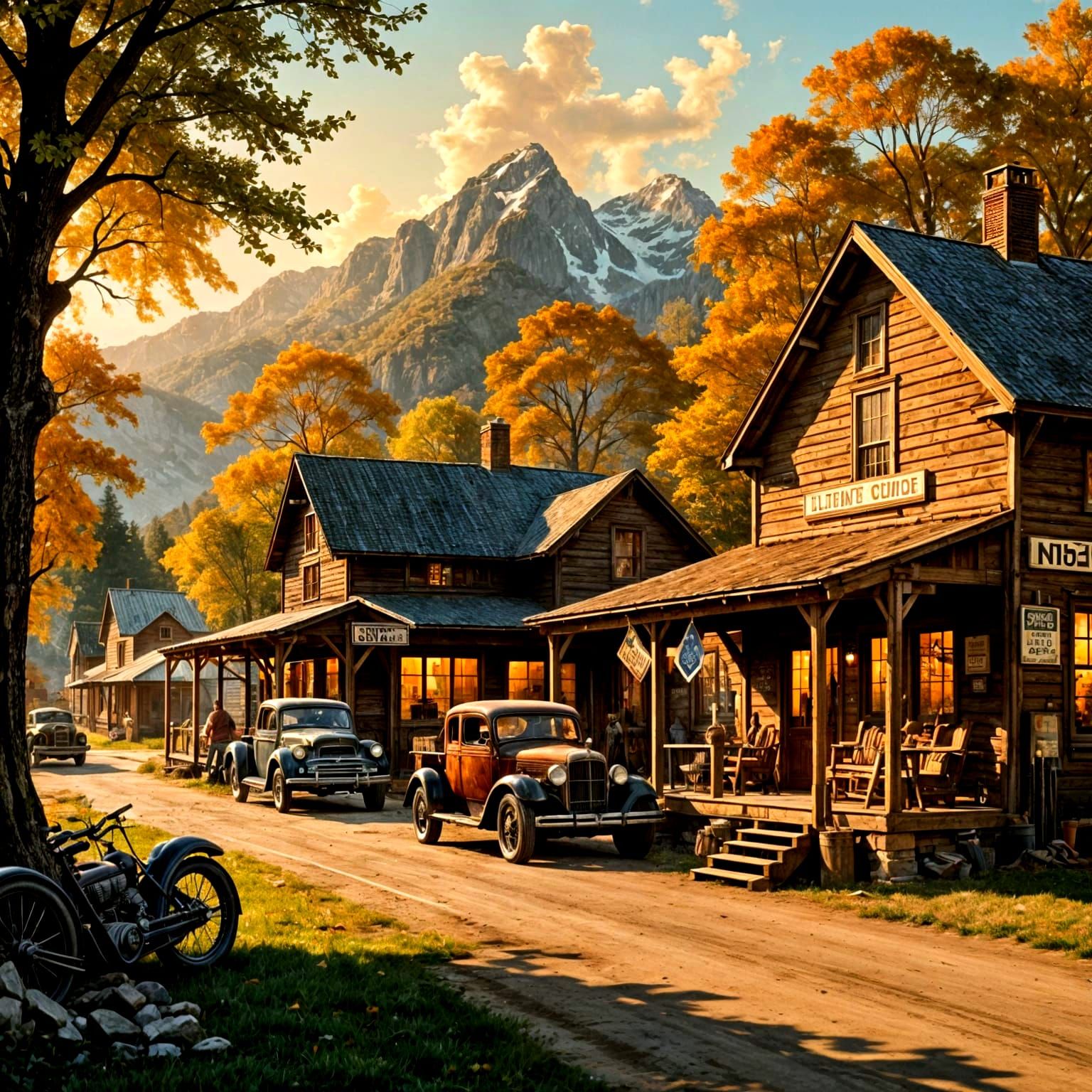 Vintage Country Store Scene in Epic Cinematic Style
