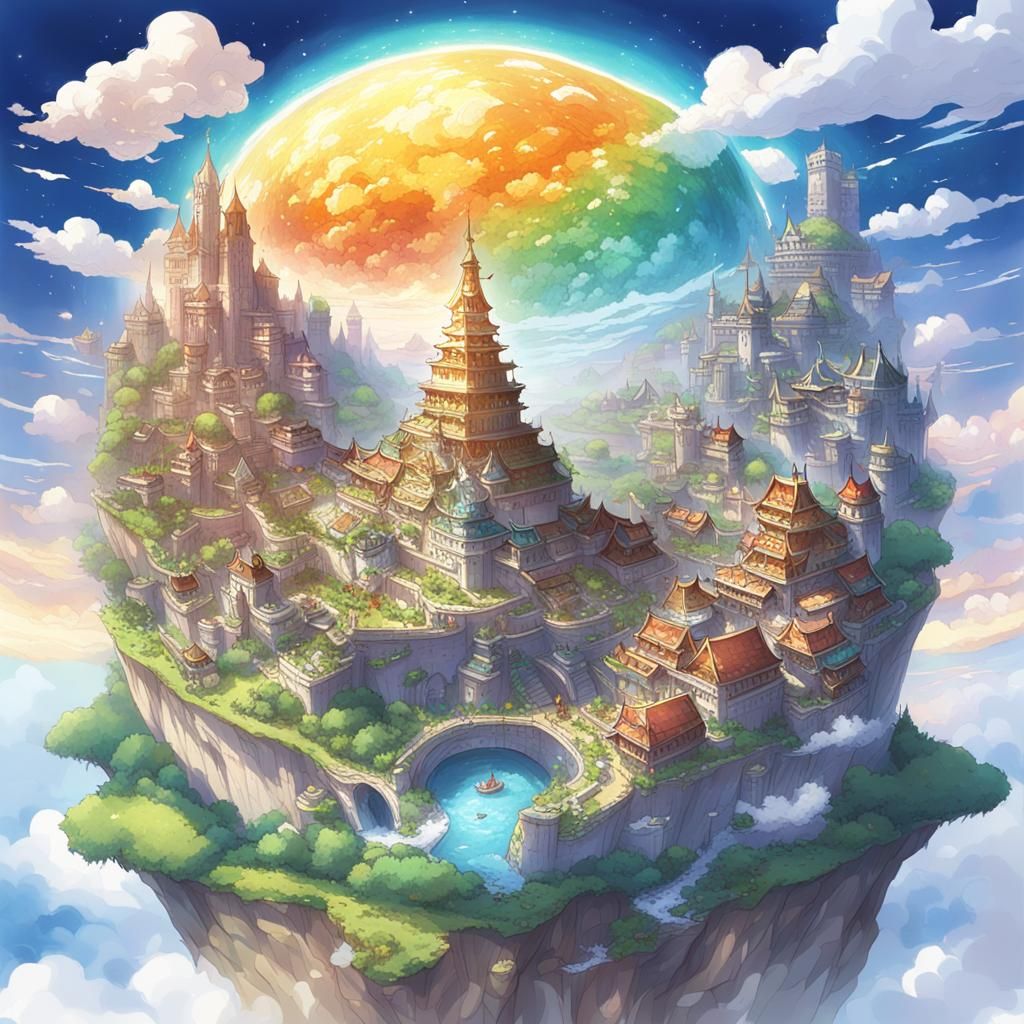 Colorful Anime Pathway to Hyperborea