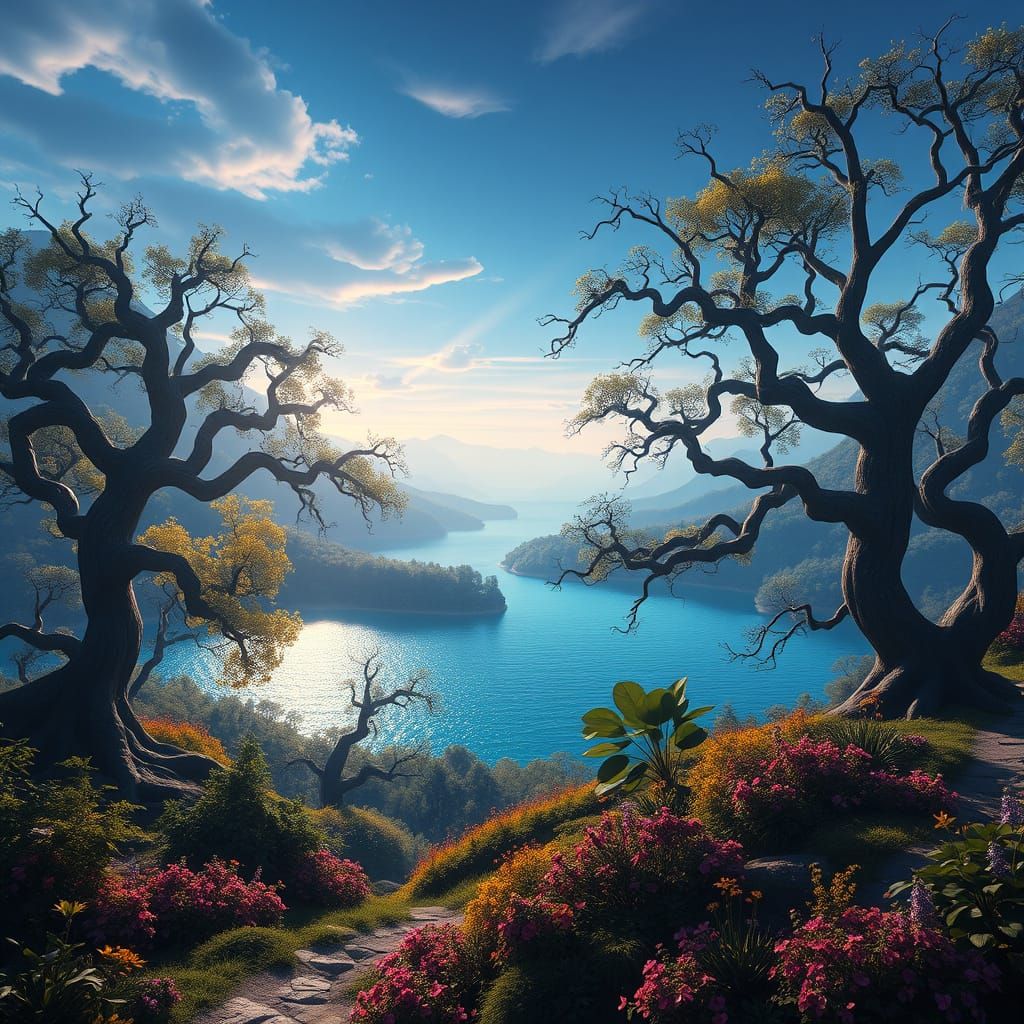 Enchanted Realmscape in Vibrant Color