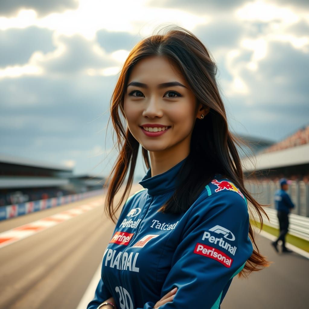 A Japanese grid girl