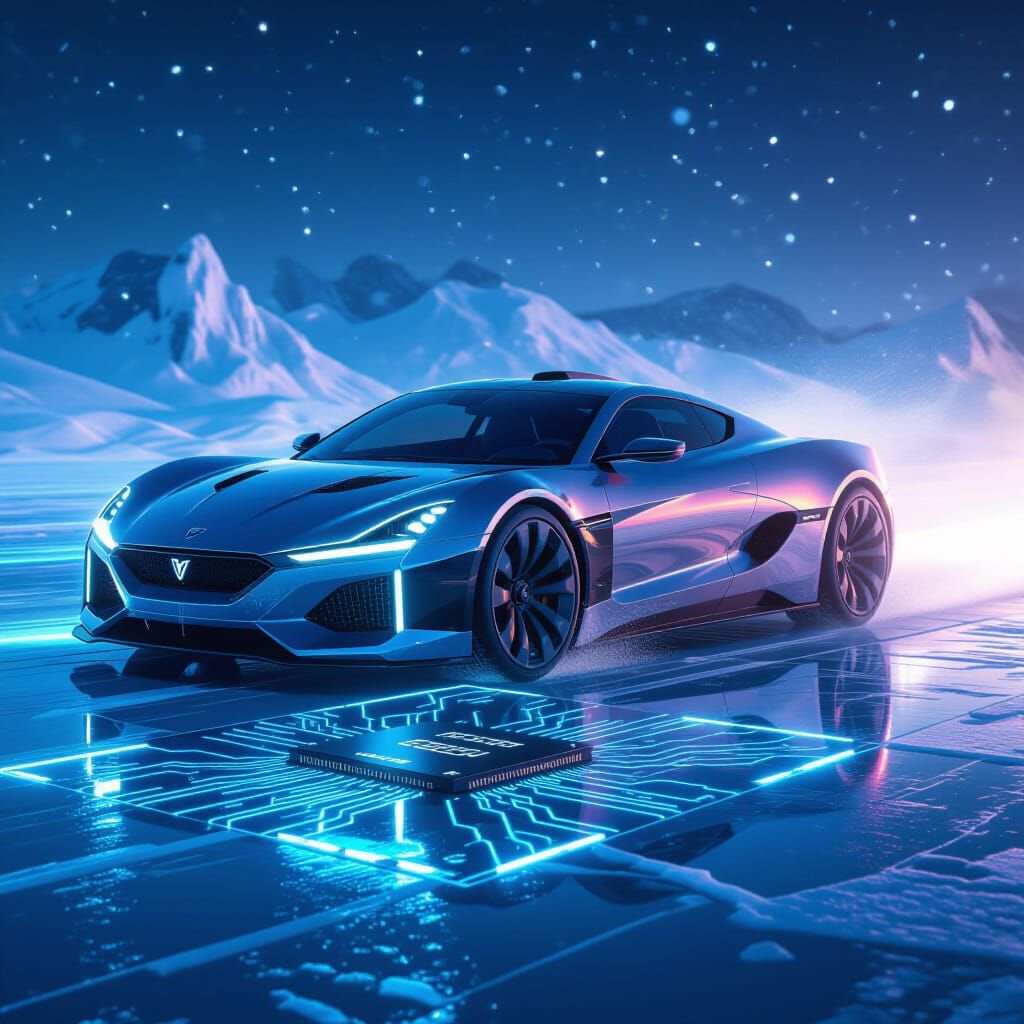 Cyberpunk Supercar on Ice Reveals Futuristic Processor