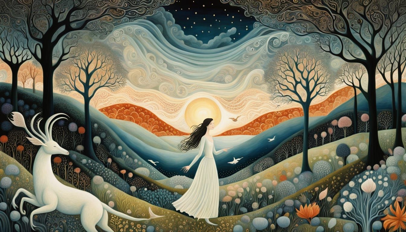 Ethereal Dreamscapes in Vibrant Oil Painting