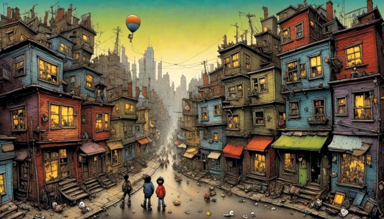 Epic Slum Masterpiece: City Breaking Down