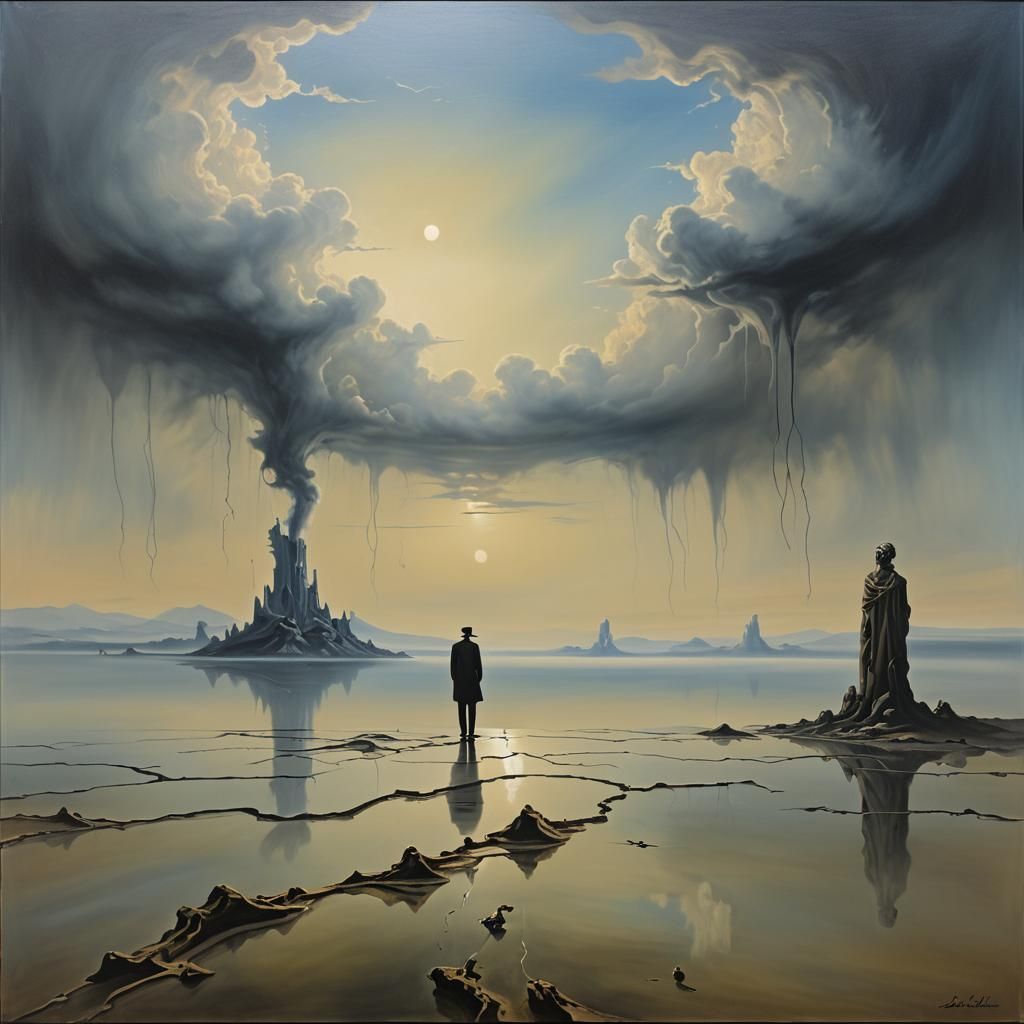 Surreal Melting Landscape Inspired by Salvador Dali