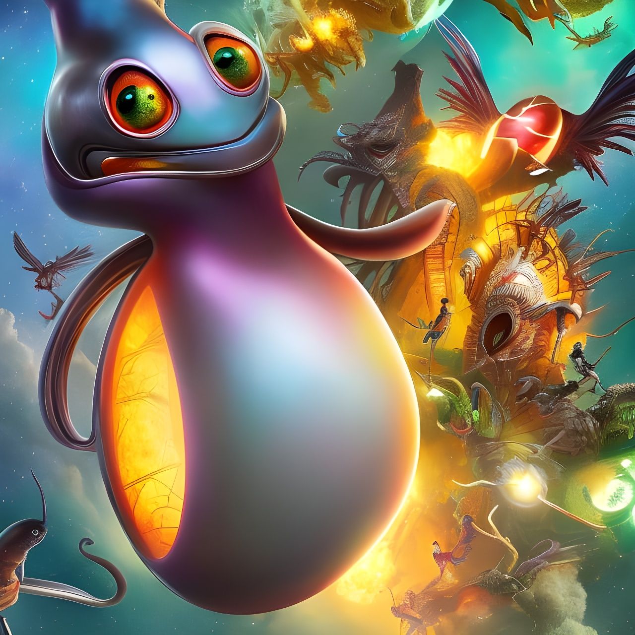 Alien Party: A Photorealistic Digital Rendering