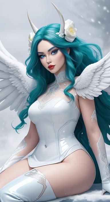 Lesu Woman in Wedding Dress, Hyperrealistic Digital Art