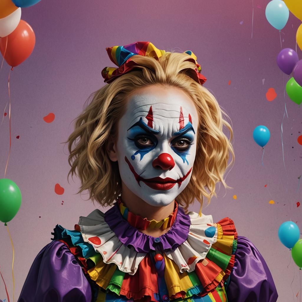 Hayden Panettiere as Evil Clown, Pixar-style 3D Art