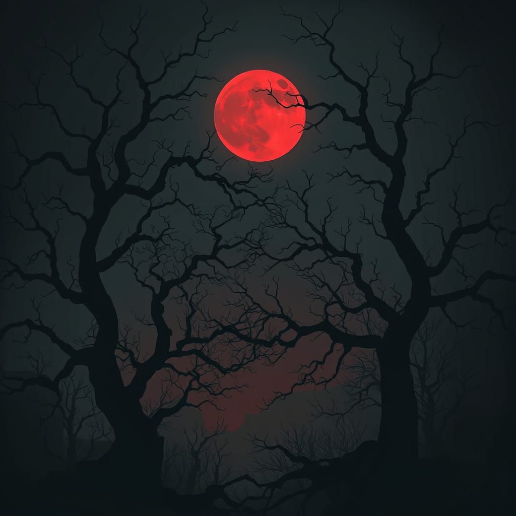 Surreal Dark Landscape in Cyberpunk Style