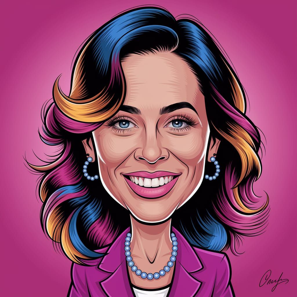 Monica Bellucci Caricature in 8K Resolution