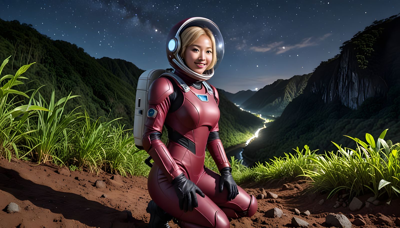 Astronaut on Alien Planet