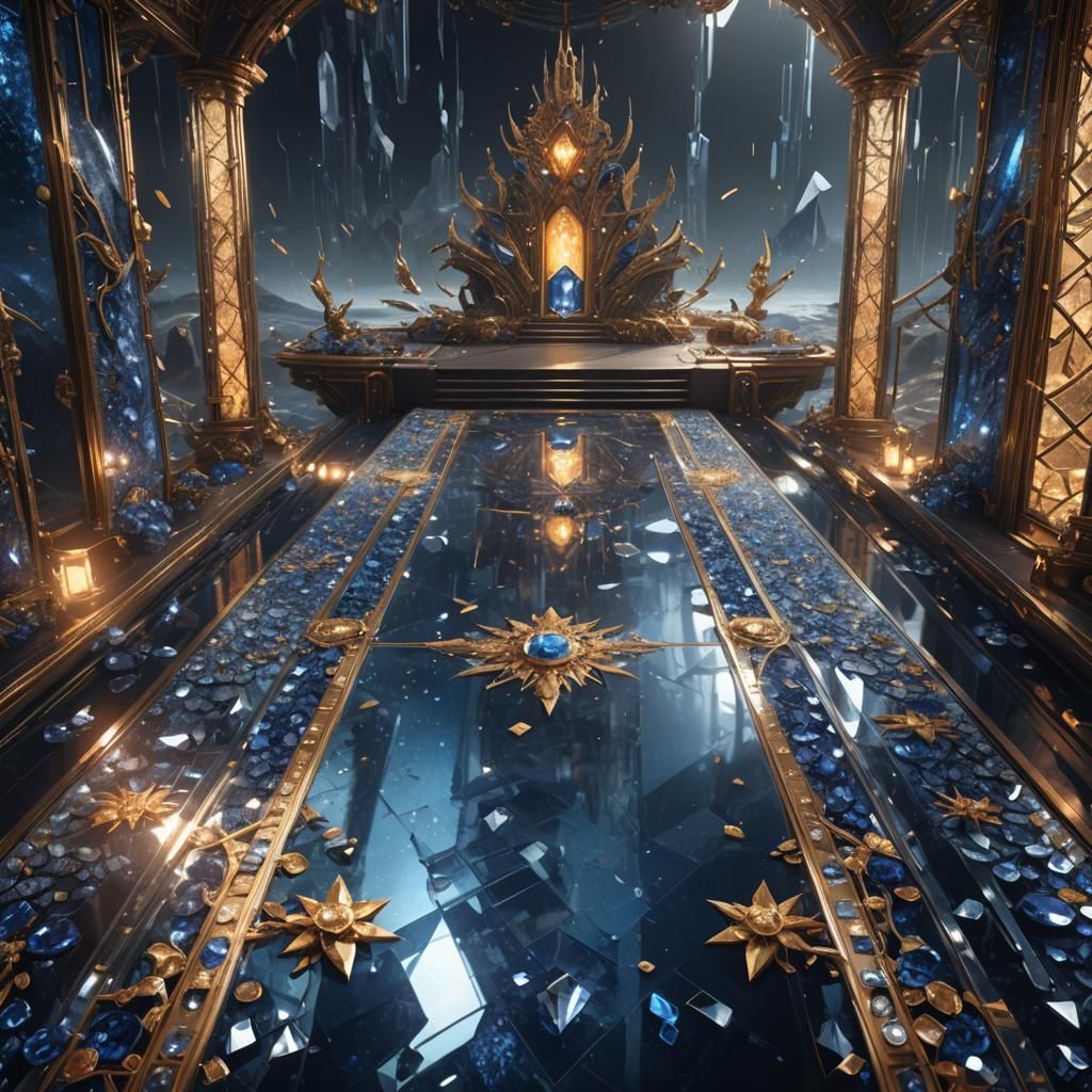 Sapphire and Diamond Runway: Detailed Matte Painting