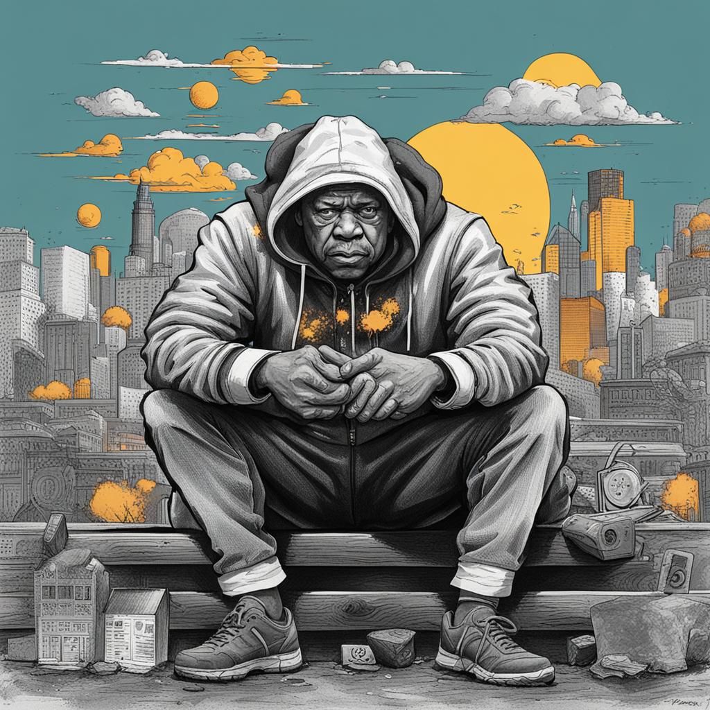 Monochrome Hip Hop Portrait: The Master Plan