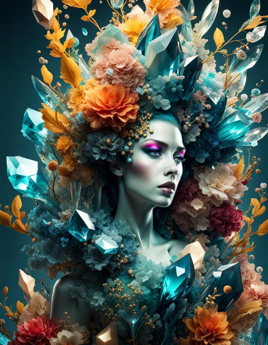 Epic Crystal Beauty in Fantasy Style