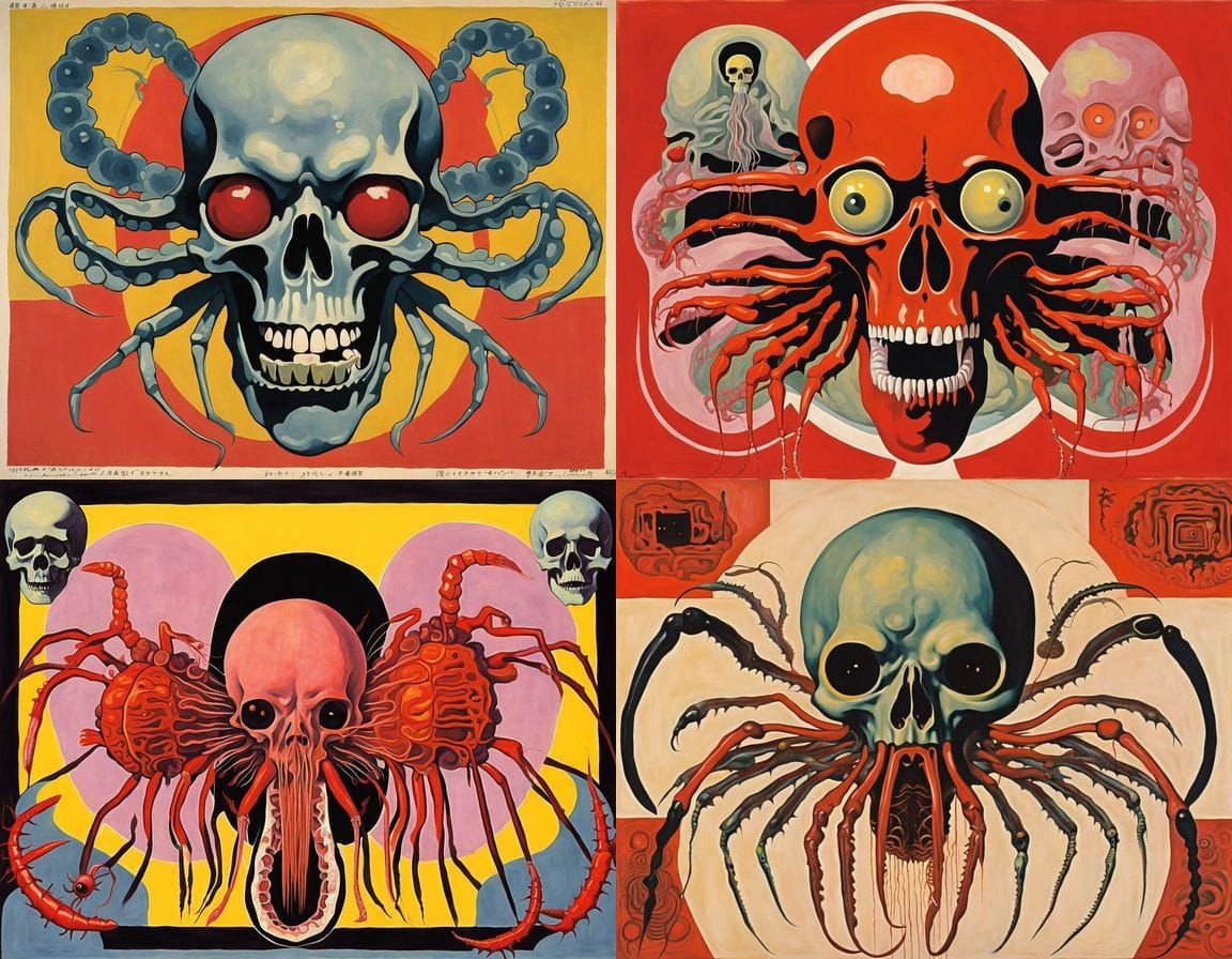 Brutal 1950s Japan Horror Art Deco