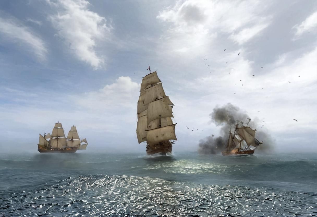 Naval Battle Scene