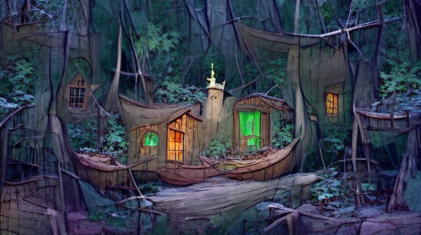 Enchanted Forest Hideaway: A Whimsical Scene