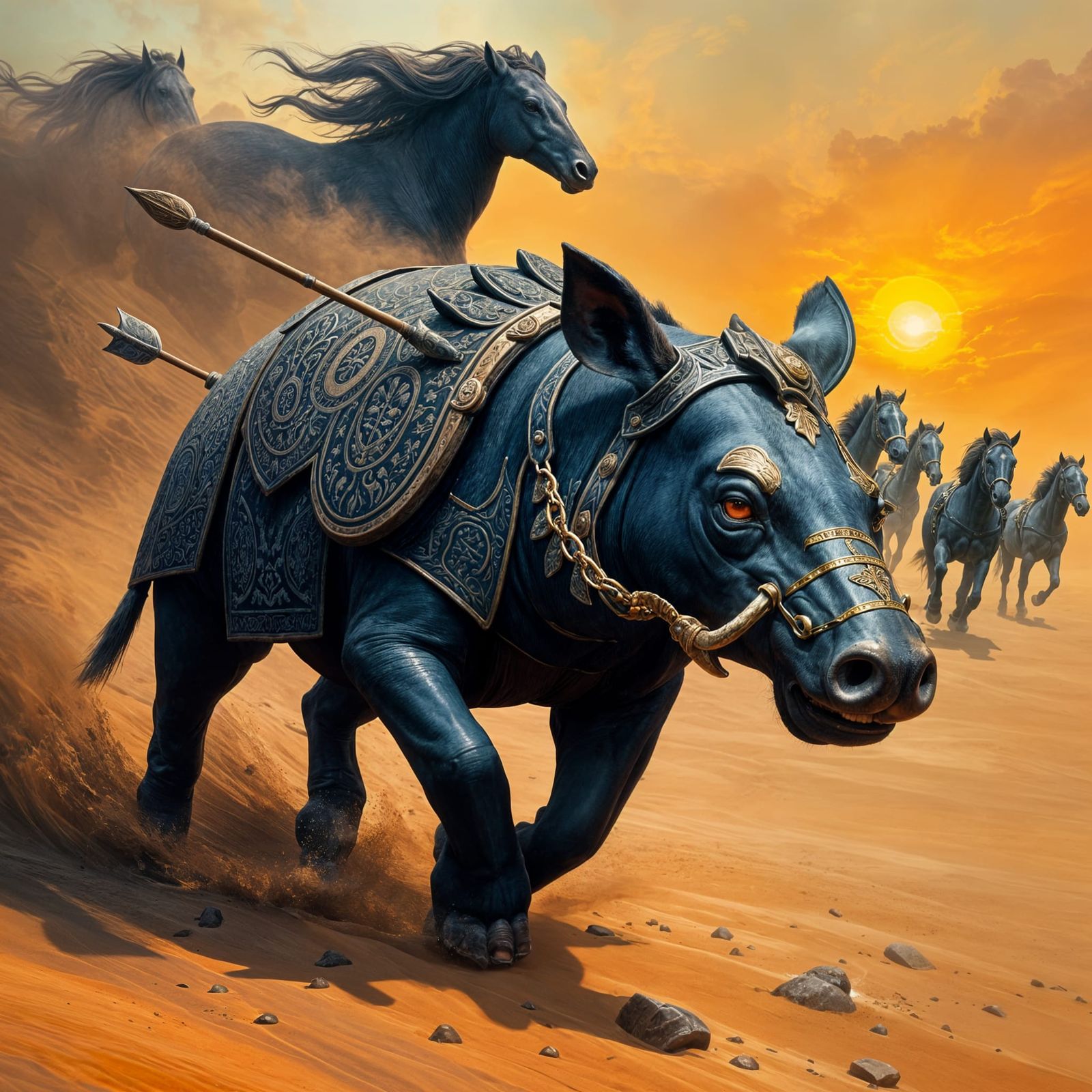 A Malaysian Tapir in Epic Armor Fights for Freedom