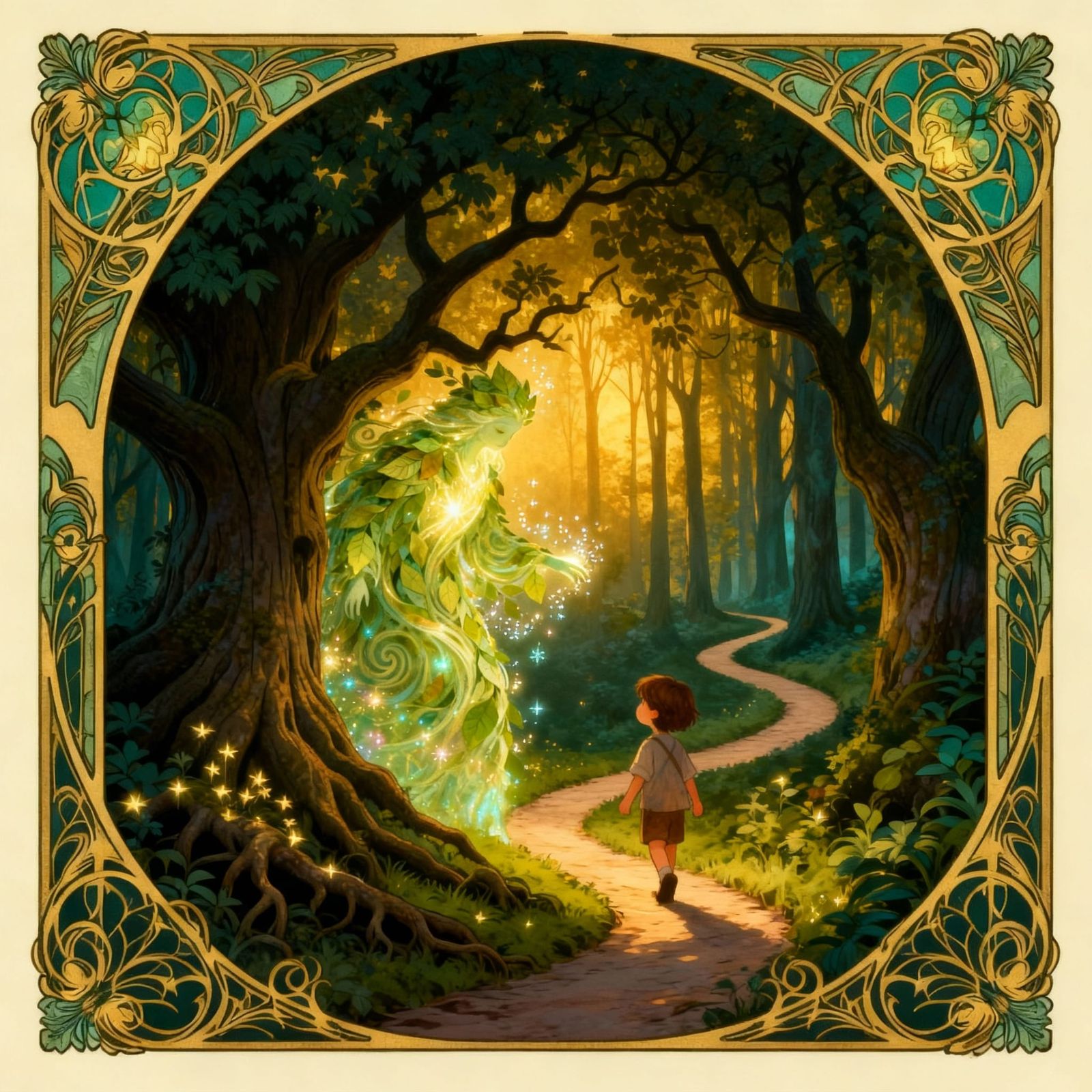 Forest Spirit Guides Lost Boy Home