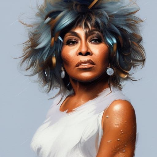 Tina Turner Portrait in Artgerm Style