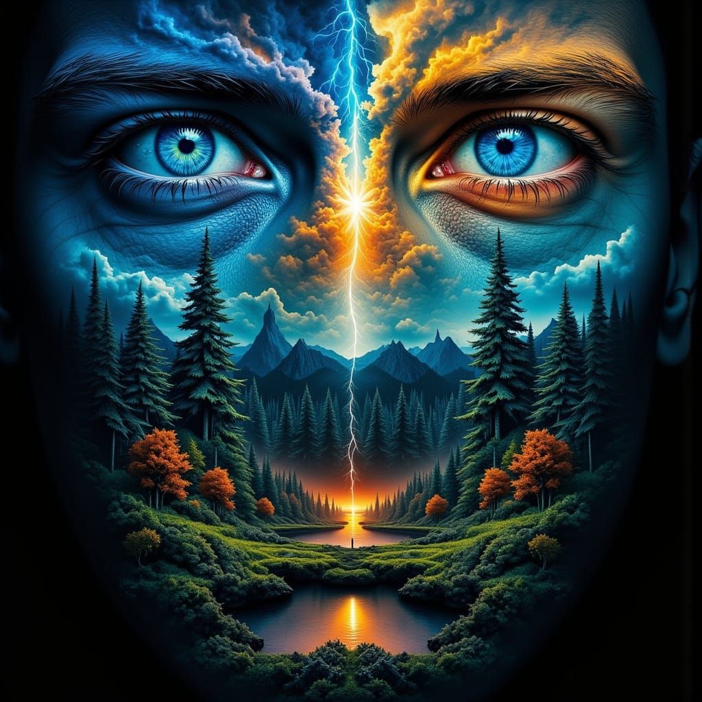 Surreal World Inside Water Drop: Concept Art