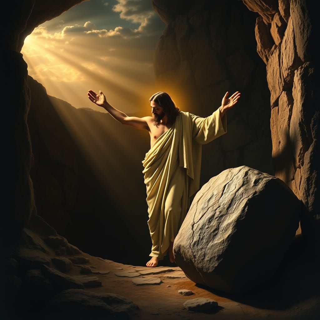 Resurrected Christ in Majestic Light