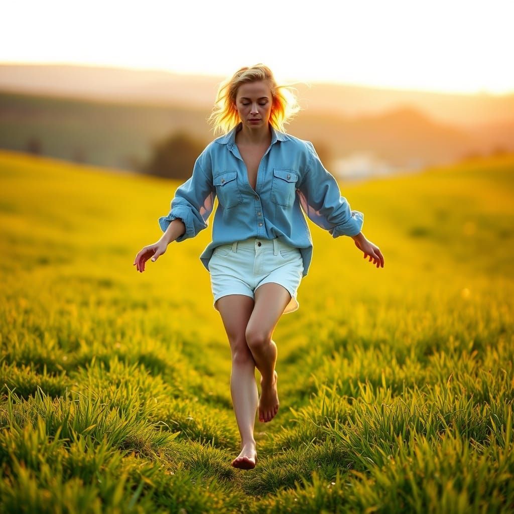 Sensual Summer Goddess in Soft Focus