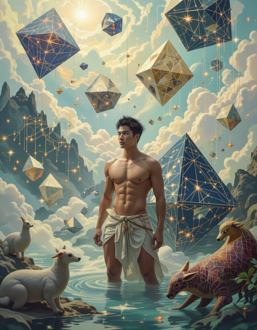 Surreal Mathematical Paradise with Geometric Solids