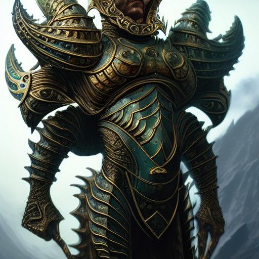 Dragonscale Cyborg Portrait in Biopunk Style