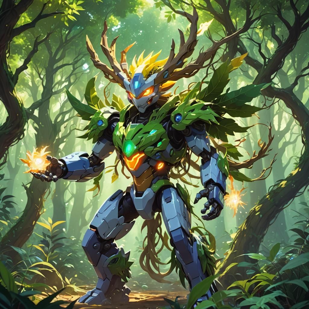 Mystical Digimon Embodies Wisdom in a Vibrant, Ethereal Fore...