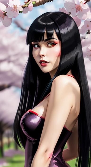 Pastel Noir Portrait of Velma Dinkley as Vampirella