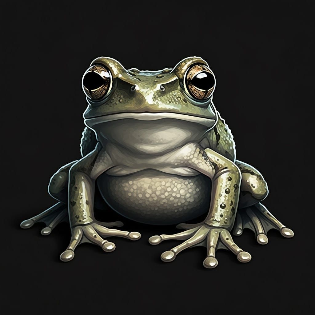 Realistic Frog Drawing in Detail