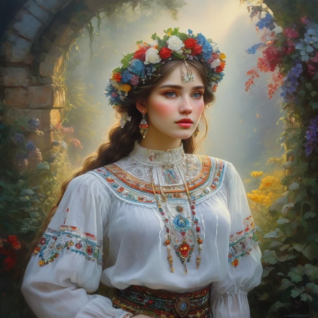 Ukrainian Girl Portrait in Ethereal Style